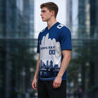 Custom Embroidered Tampa Bay City Skyline Football Jersey, Personalized Football Sports T-Shirts For Men Women Youth Boy