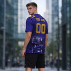 Custom Embroidered Baltimore City Skyline Football Jersey, Personalized Football Sports T-Shirts For Men Women Youth Boy