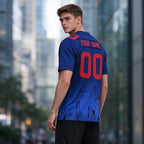 Custom Embroidered New York City Skyline Football Jersey, Personalized Football Sports T-Shirts For Men Women Youth Boy