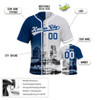 Custom Embroidered Kansas City Skyline Baseball Jersey, Hip-Hop Two-tone Design, Personalized Your Name & Number
