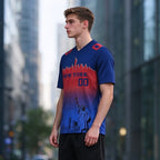 Custom Embroidered New York City Skyline Football Jersey, Personalized Football Sports T-Shirts For Men Women Youth Boy