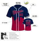 Custom Embroidered Minnesota City Skyline Baseball Jersey, Hip-Hop Inkjet Design, Personalized Your Name & Number