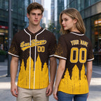 Custom Embroidered San Diego City Skyline Baseball Jersey, Hip-Hop Inkjet Design, Personalized Your Name & Number