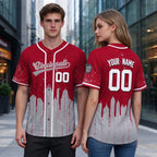 Custom Embroidered Cincinnati City Skyline Baseball Jersey, Hip-Hop Inkjet Design, Personalized Your Name & Number