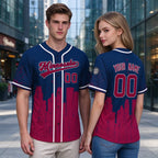 Custom Embroidered Minnesota City Skyline Baseball Jersey, Hip-Hop Inkjet Design, Personalized Your Name & Number