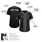 Custom Embroidered Black Baseball Jersey, Personalized Baseball Sports Uniform For  Men Women Youth Boy