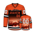 Custom Embroidered Anaheim City Skyline Hockey Jersey for Fans Men,Women,Youth Gifts, Personalized Your Name & Number & Logo S-5XL