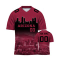 Custom Embroidered Arizona City Skyline Football Jersey, Personalized Football Sports T-Shirts For Men Women Youth Boy