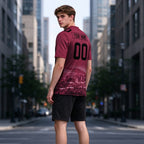 Custom Embroidered Arizona City Skyline Football Jersey, Personalized Football Sports T-Shirts For Men Women Youth Boy