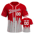 Custom Embroidered Cincinnati City Skyline Baseball Jersey, Hip-Hop Inkjet Design, Personalized Your Name & Number