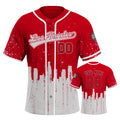 Custom Embroidered Los Angeles City Skyline Baseball Jersey, Hip-Hop Inkjet Design, Personalized Your Name & Number