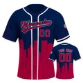 Custom Embroidered Minnesota City Skyline Baseball Jersey, Hip-Hop Inkjet Design, Personalized Your Name & Number