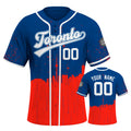 Custom Embroidered Toronto City Skyline Baseball Jersey, Hip-Hop Inkjet Design, Personalized Your Name & Number