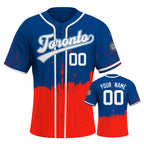 Custom Embroidered Toronto City Skyline Baseball Jersey, Hip-Hop Inkjet Design, Personalized Your Name & Number
