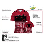 Custom Embroidered Atlanta City Skyline Football Jersey, Personalized Football Sports T-Shirts For Men Women Youth Boy