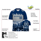 Custom Embroidered Indianapolis City Skyline Football Jersey, Personalized Football Sports T-Shirts For Men Women Youth Boy