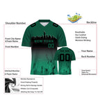 Custom Embroidered New York City Skyline Football Jersey, Personalized Football Sports T-Shirts For Men Women Youth Boy