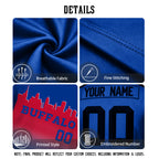 Custom Embroidered Buffalo City Skyline Football Jersey, Personalized Football Sports T-Shirts For Men Women Youth Boy
