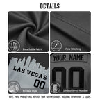 Custom Embroidered Las Vegas City Skyline Football Jersey, Personalized Football Sports T-Shirts For Men Women Youth Boy