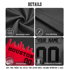 Custom Embroidered Houston City Skyline Football Jersey, Personalized Football Sports T-Shirts For Men Women Youth Boy