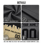 Custom Embroidered New Orleans City Skyline Football Jersey, Personalized Football Sports T-Shirts For Men Women Youth Boy